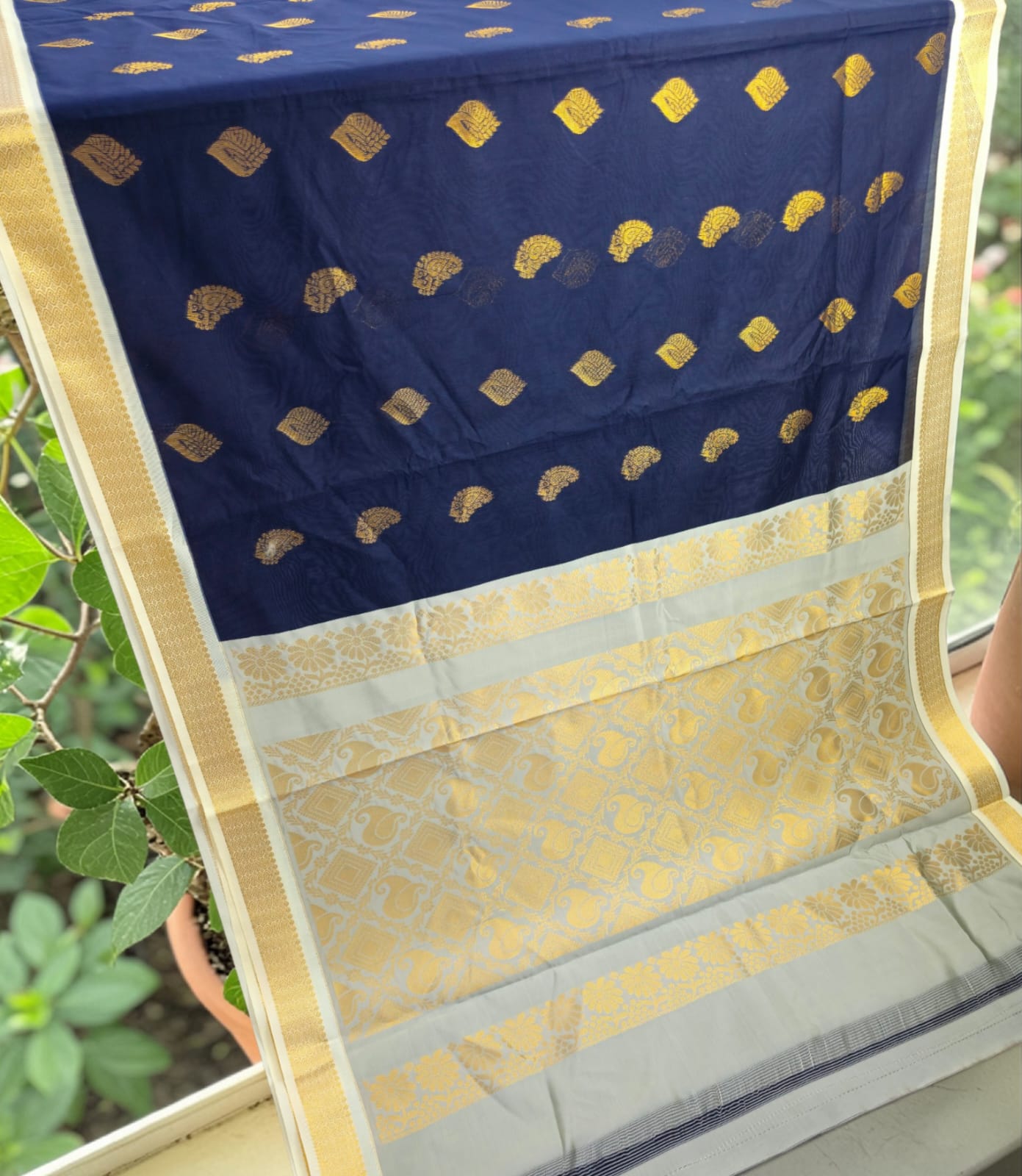 Premium Kanchi Soft Silk Saree Midnight Blue